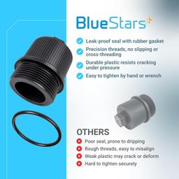 190030 Pentair Filter Drain Plug Cap Assembly Replacement with O-Ring - Compatible with Pentair Clean & Clear Plus, FNS Plus, Quad DE - Durable Pool Drain Plug Cap for Pool and Spa Filter thumbnail 9