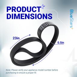 2-Pack of WE12X27300 Washer Drive Belt Compatible with GE Washer GUD24ESSM1WW GUD27ESPM1DG GUD27ESSM0WW Replaces 4587578 AP6328196 PS12342956 EAP12342956 253C1275P001 5PJ587SJ161 thumbnail 1