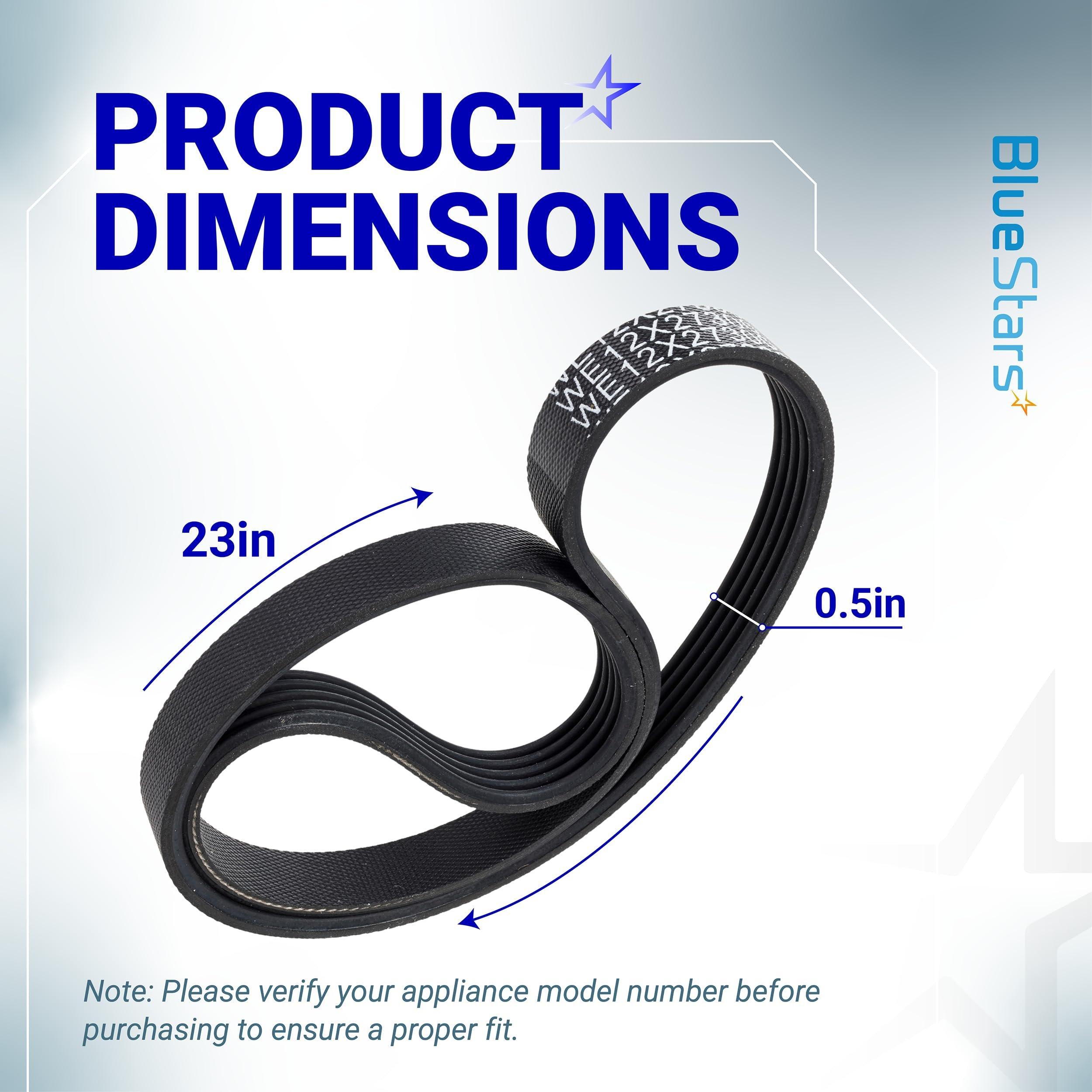 2-Pack of WE12X27300 Washer Drive Belt Compatible with GE Washer GUD24ESSM1WW GUD27ESPM1DG GUD27ESSM0WW Replaces 4587578 AP6328196 PS12342956 EAP12342956 253C1275P001 5PJ587SJ161 image 1
