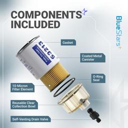 S3213 Fuel Water Separator Filter with Clear Bowl, 10-Micron thumbnail 2