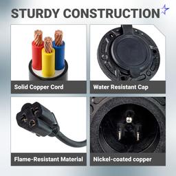 20A 125V AC RV Shore Power Inlet Socket thumbnail 5