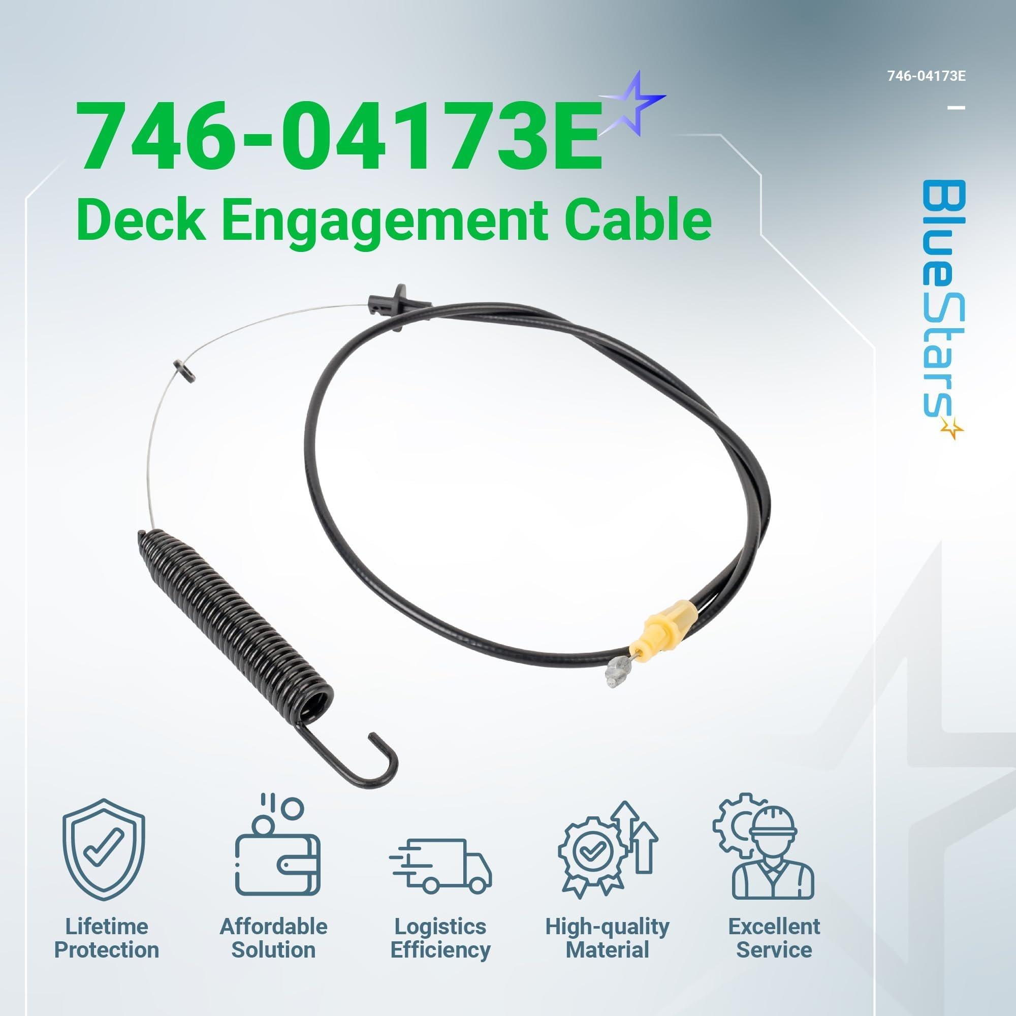 BlueStars 946-04173E 746-04173E Deck Engagement Cable - For MTD Troy Bilt 746-04173 746-04173B 946-04173 746-04173C MTD 700 Series Craftsman LT538G LT542H LT4200 LT3800 LT1500 LT2500 LT2000 Lawn Mower image 8