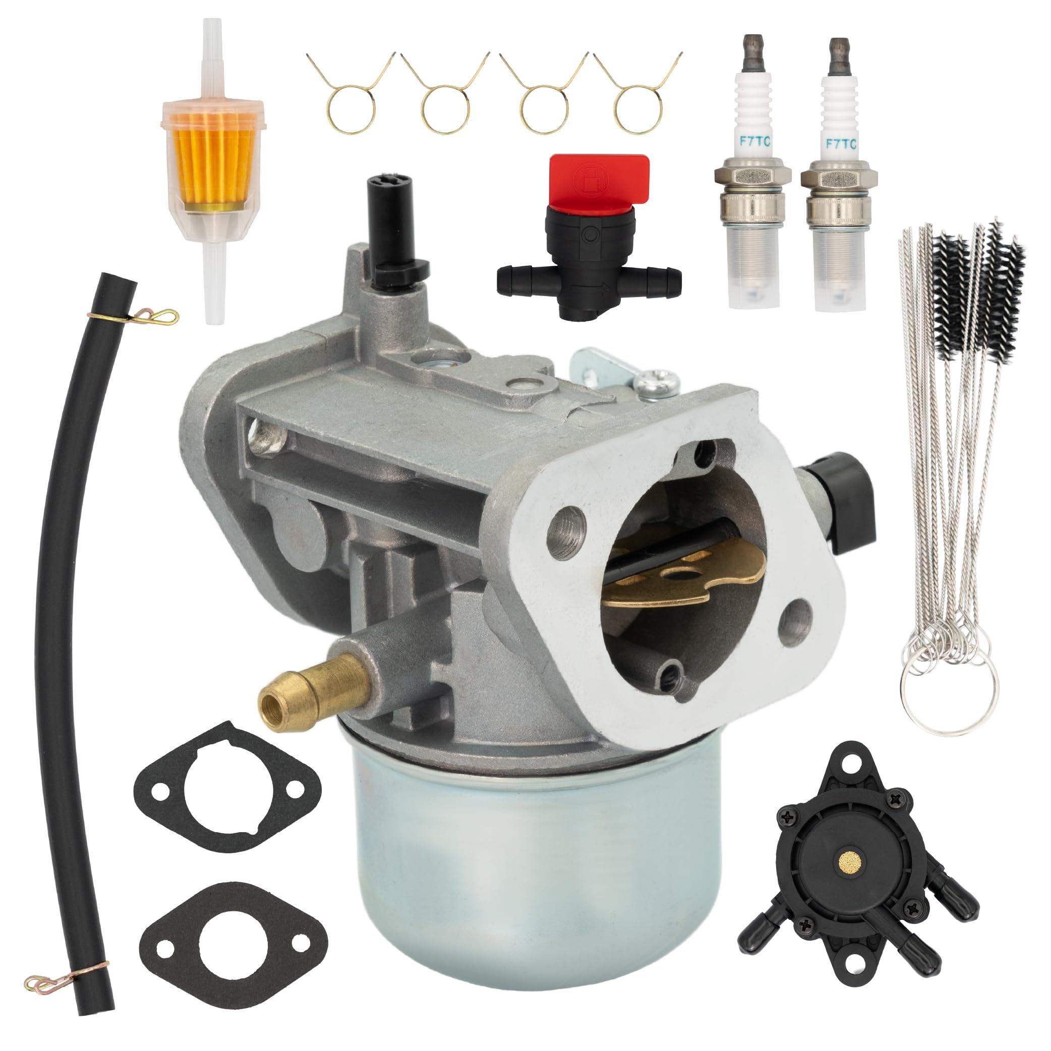 BlueStars 15003-7061 Carburetor for Kawasaki FH430V FH381V FH541V FS481V Engine Carb Replaces 15003-7047 15004-7057 15003-7107 15003-7054 with Fuel Pump, Fuel Filter, Spark Plug, Gaskets image 0