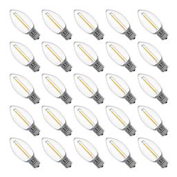 C9 LED Christmas Holiday Decor Light Bulb, 25-Pack 2200K Warm White Vintage E17 Shatterproof Replacement Bulbs for Outdoor Seasonal Decor thumbnail 0